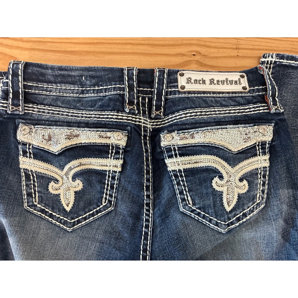 Rock Revival Women's Vivian, Mid - rise Skinny Jeans Size 29 - Picture 7 of 8